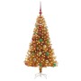 Árbol de Navidad con 150 LED con soporte Dorado 150 cm PET