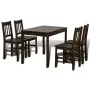 Dining table and 4 brown wooden chairs by vidaXL, Furniture sets for kitchens and dining rooms - Ref: Foro24-241221, Price: 3...