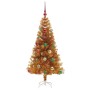 Árbol de Navidad con 150 LED con soporte Dorado 150 cm PET