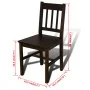 Dining table and 4 brown wooden chairs by vidaXL, Furniture sets for kitchens and dining rooms - Ref: Foro24-241221, Price: 3...