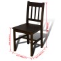 Esstisch und 4 braune Holzstühle von vidaXL, Möbelsets für Küchen und Esszimmer - Ref: Foro24-241221, Preis: 280,78 €, Rabatt: %