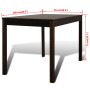 Esstisch und 4 braune Holzstühle von vidaXL, Möbelsets für Küchen und Esszimmer - Ref: Foro24-241221, Preis: 280,78 €, Rabatt: %