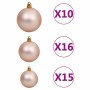 Árbol de Navidad con 300 LED con soporte Dorado 180 cm PET