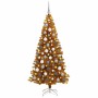 Árbol de Navidad con 300 LED con soporte Dorado 180 cm PET