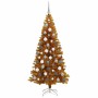 Árbol de Navidad con 300 LED con soporte Dorado 180 cm PET