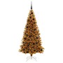 Árbol de Navidad con 300 LED con soporte Dorado 180 cm PET