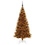 Árbol de Navidad con 300 LED con soporte Dorado 180 cm PET