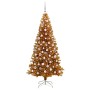 Árbol de Navidad con 300 LED con soporte Dorado 180 cm PET