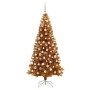 Árbol de Navidad con 300 LED con soporte Dorado 180 cm PET