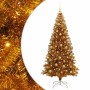 Árbol de Navidad con 300 LED con soporte Dorado 180 cm PET
