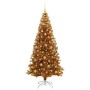 Árbol de Navidad con 300 LED con soporte Dorado 180 cm PET