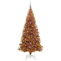 Árbol de Navidad con 300 LED con soporte Dorado 180 cm PET