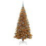 Árbol de Navidad con 300 LED con soporte Dorado 180 cm PET