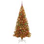 Árbol de Navidad con 300 LED con soporte Dorado 180 cm PET