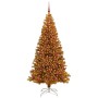 Árbol de Navidad con 300 LED con soporte Dorado 210 cm PET