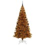 Árbol de Navidad con 300 LED con soporte Dorado 210 cm PET