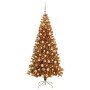 Árbol de Navidad con 300 LED con soporte Dorado 210 cm PET