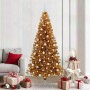 Árbol de Navidad con 300 LED con soporte Dorado 210 cm PET