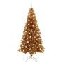 Árbol de Navidad con 300 LED con soporte Dorado 210 cm PET