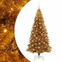 Árbol de Navidad con 300 LED con soporte Dorado 210 cm PET