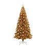 Árbol de Navidad con 300 LED con soporte Dorado 210 cm PET