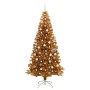 Árbol de Navidad con 300 LED con soporte Dorado 210 cm PET