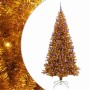 Árbol de Navidad con 300 LED con soporte Dorado 210 cm PET