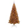 Árbol de Navidad con 300 LED con soporte Dorado 210 cm PET