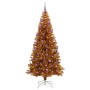 Árbol de Navidad con 300 LED con soporte Dorado 210 cm PET