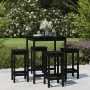 Set mit 5 hohen Gartentischen und Hockern aus schwarzem Kiefernholz von vidaXL, Gartensets - Ref: Foro24-3154734, Preis: 285,...