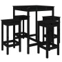 Set mit 5 hohen Gartentischen und Hockern aus schwarzem Kiefernholz von vidaXL, Gartensets - Ref: Foro24-3154734, Preis: 289,...