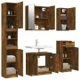 Set muebles de baño 5 piezas madera contrachapada roble ahumado de vidaXL, Muebles de baño - Ref: Foro24-3115857, Precio: 262...