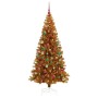 Árbol de Navidad con 300 LED con soporte Dorado 210 cm PET