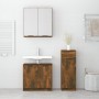 Set de muebles baño 3 pzas madera contrachapada roble ahumado de vidaXL, Muebles de baño - Ref: Foro24-3115873, Precio: 168,19 €