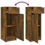 3-teiliges Badezimmermöbel-Set aus geräuchertem Eichensperrholz von vidaXL, Badezimmermöbel - Ref: Foro24-3115873, Preis: 160...
