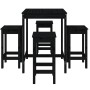 Set mit 5 hohen Gartentischen und Hockern aus schwarzem Kiefernholz von vidaXL, Gartensets - Ref: Foro24-3154734, Preis: 289,...