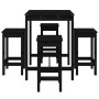 Set mit 5 hohen Gartentischen und Hockern aus schwarzem Kiefernholz von vidaXL, Gartensets - Ref: Foro24-3154734, Preis: 289,...