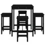 Set mit 5 hohen Gartentischen und Hockern aus schwarzem Kiefernholz von vidaXL, Gartensets - Ref: Foro24-3154734, Preis: 285,...