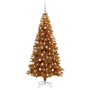 Árbol de Navidad con 300 LED con soporte Dorado 240 cm PET