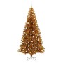 Árbol de Navidad con 300 LED con soporte Dorado 240 cm PET