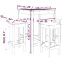 Set mit 5 hohen Gartentischen und Hockern aus schwarzem Kiefernholz von vidaXL, Gartensets - Ref: Foro24-3154734, Preis: 289,...