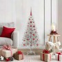 Árbol de Navidad con 150 LED con soporte Plateado 120 cm PET