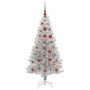 Árbol de Navidad con 150 LED con soporte Plateado 120 cm PET