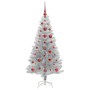 Árbol de Navidad con 150 LED con soporte Plateado 120 cm PET