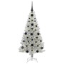 Árbol de Navidad con 150 LED con soporte Plateado 120 cm PET