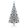 Árbol de Navidad con 150 LED con soporte Plateado 120 cm PET