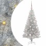 Árbol de Navidad con 150 LED con soporte Plateado 120 cm PET