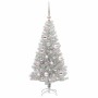 Árbol de Navidad con 150 LED con soporte Plateado 120 cm PET