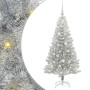 Árbol de Navidad con 150 LED con soporte Plateado 120 cm PET