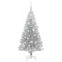 Árbol de Navidad con 150 LED con soporte Plateado 120 cm PET